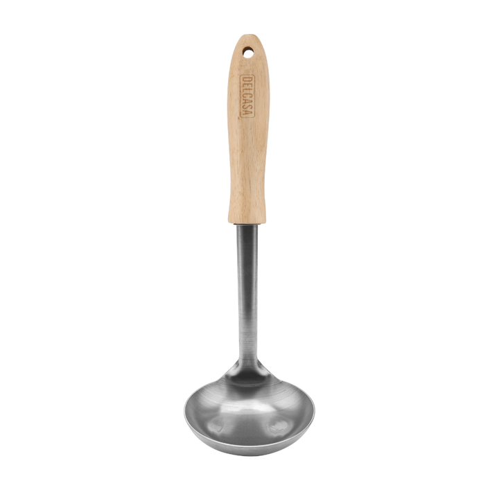 Stainless Steel Soup Ladle With Wooden Handle|High - quality|Elegant wooden handle - Souk Al RasCooking Utensils