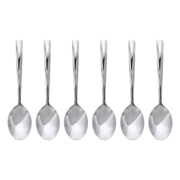 Stainless Steel Table Spoon Set Mirror Polished 6 Piece - Souk Al RasSpoons