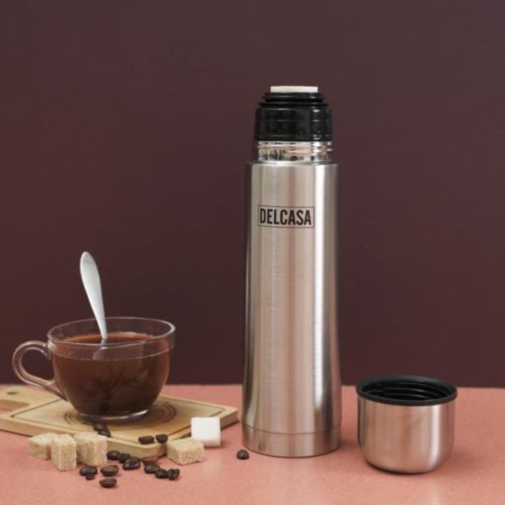 Stainless Steel Vacuum Insulated Water Bottle - Flask with Thermos Technology 1L - Souk Al RasDrinkware