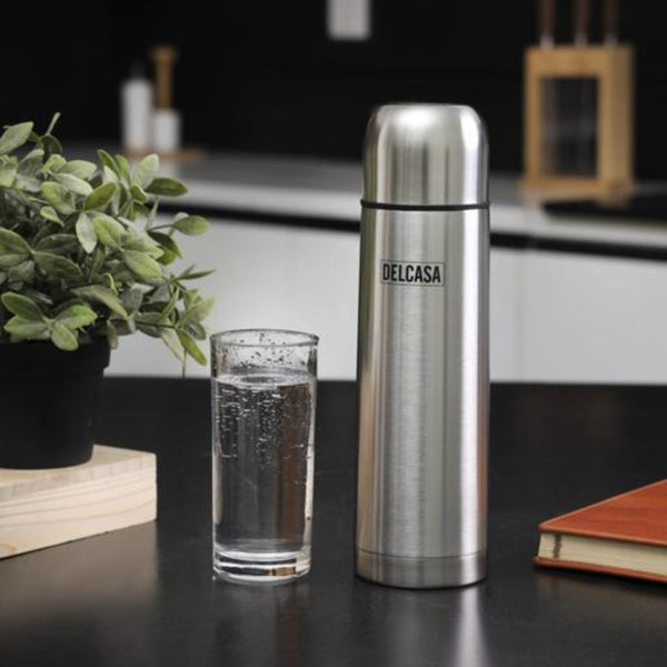 Stainless Steel Vacuum Insulated Water Bottle - Flask with Thermos Technology 1L - Souk Al RasDrinkware