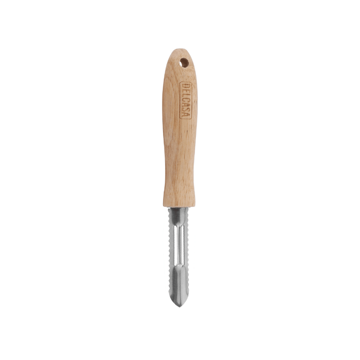 Stainless Steel Vegetable and Fruit Peeler with Wooden Handle, High - Quality Peeler - Souk Al RasCooking Utensils