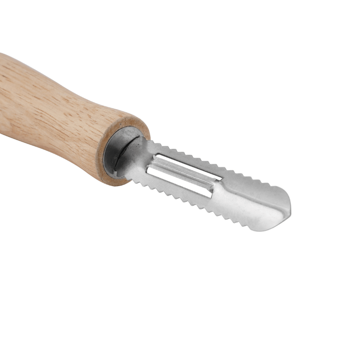 Stainless Steel Vegetable and Fruit Peeler with Wooden Handle, High - Quality Peeler - Souk Al RasCooking Utensils