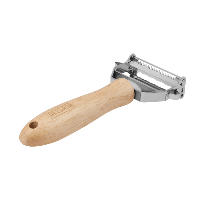 Stainless Steel Vegetable Peeler with Wooden Handle, Y - Shaped Peeler - Souk Al RasCooking Utensils