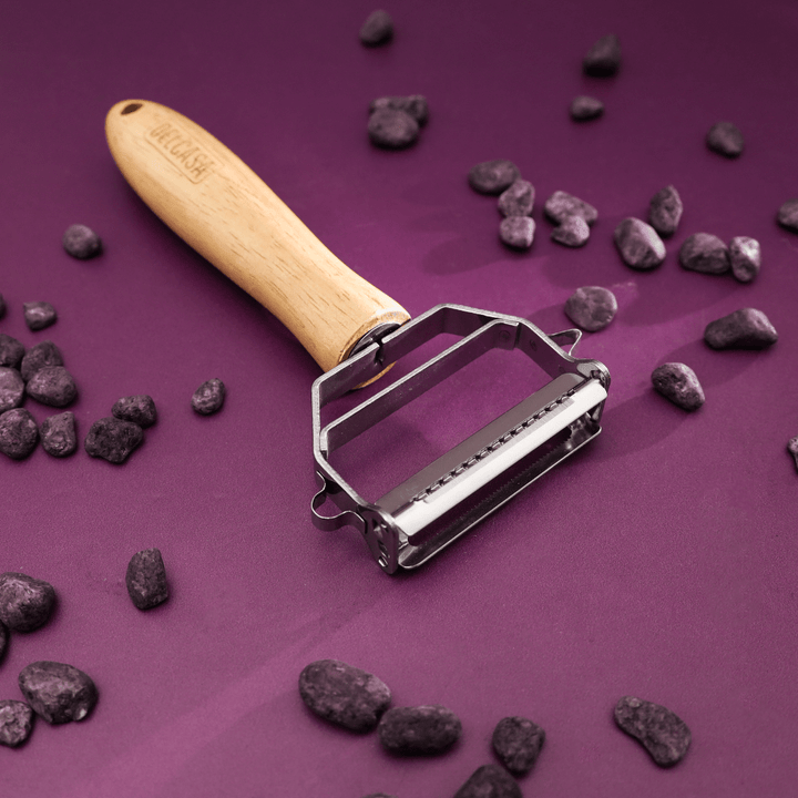 Stainless Steel Vegetable Peeler with Wooden Handle, Y - Shaped Peeler - Souk Al RasCooking Utensils