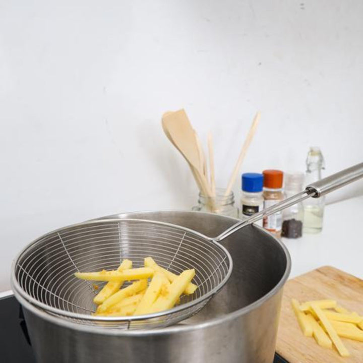 Stainless Steel Wire Strainer Spoon with Handle for Kitchen 38CM x 18CM - Souk Al RasKitchen Tools & Utensils