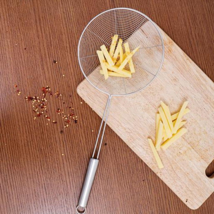 Stainless Steel Wire Strainer Spoon with Handle for Kitchen 38CM x 18CM - Souk Al RasKitchen Tools & Utensils