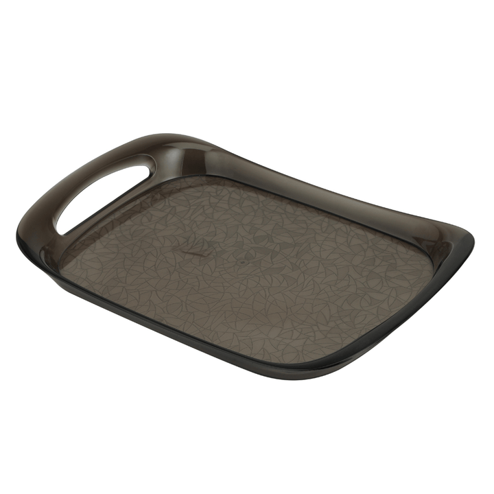 Stylish & Durable Smoked Gray Acrylic Tray - Souk Al RasServeware