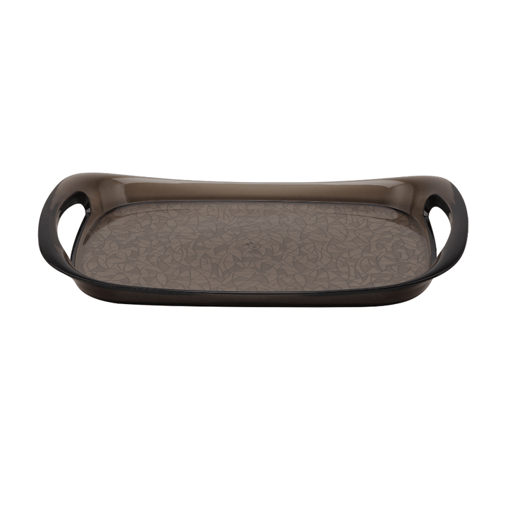 Stylish & Durable Smoked Gray Acrylic Tray - Souk Al RasServeware