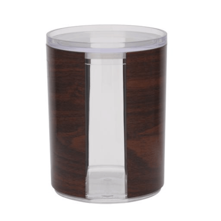 Stylish Wooden Round Canister with 1060ML Capacity - Made from 100% Food Grade and BPA - Free Material, Durable and Unbreakable for Everyday Use - Souk Al RasFood Storage Containers