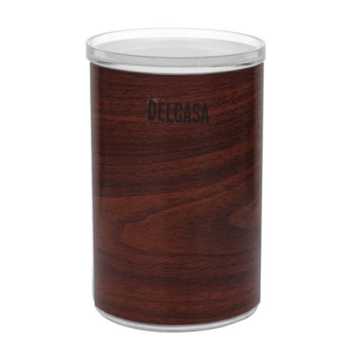 Stylish Wooden Round Canister with 1060ML Capacity - Made from 100% Food Grade and BPA - Free Material, Durable and Unbreakable for Everyday Use - Souk Al RasFood Storage Containers