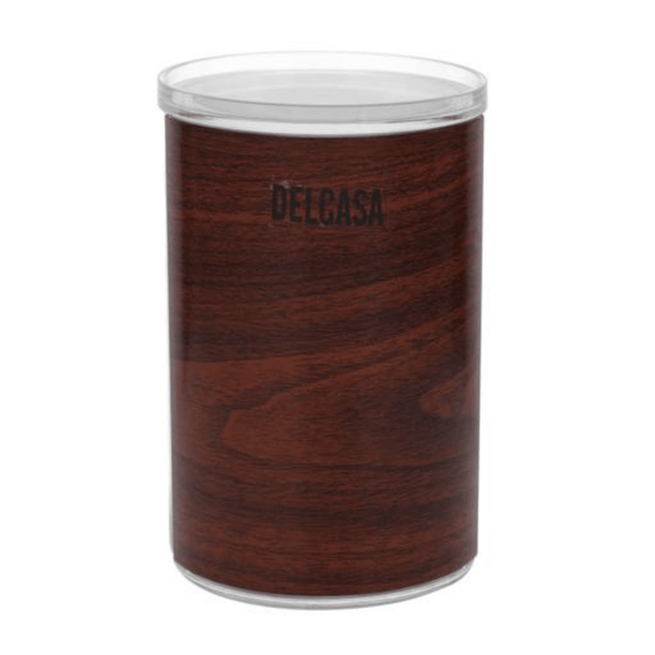 Stylish Wooden Round Canister with 820ml Capacity (DC2117) - Made from 100% Food Grade and BPA - Free Material, Durable and Unbreakable for Everyday Use. - Souk Al RasFood Storage Containers