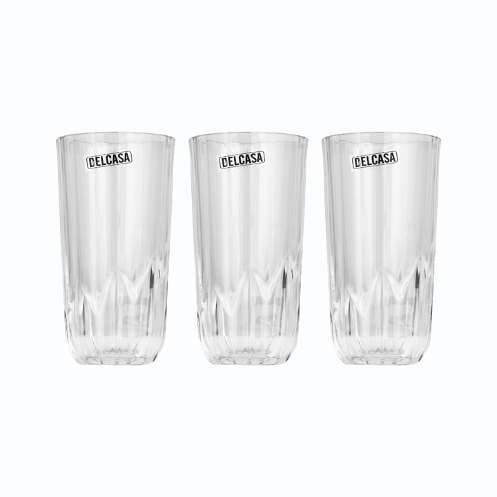 Transparent Glass Tumblers Pack of 3 (300ML) - Souk Al RasDrinkware