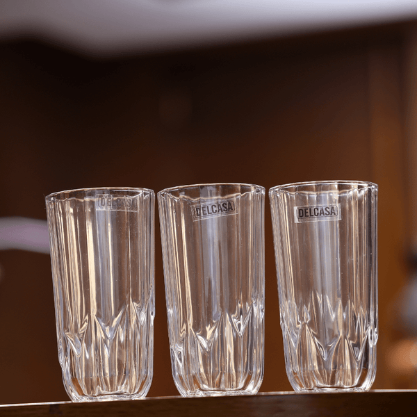 Transparent Glass Tumblers Pack of 3 (300ML) - Souk Al RasDrinkware