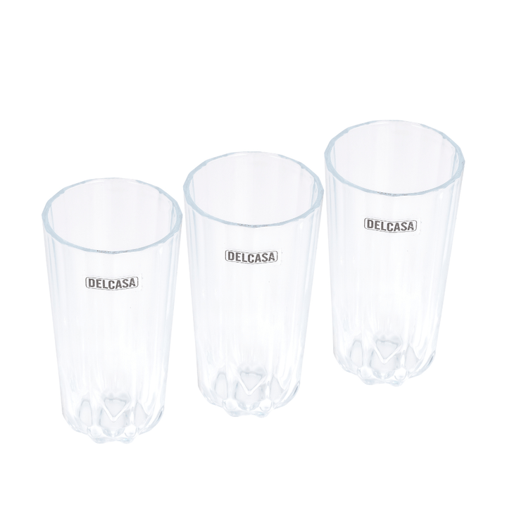 Transparent Glass Tumblers Pack of 3 (300ML) - Souk Al RasDrinkware