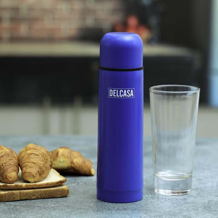 Vacuum Bottle 500ml, Stainless Steel Double Wall, Portable & Leak - Proof, for Hot & Cold Drinks, Ideal for Camping, Hiking. - Souk Al RasWater Bottles