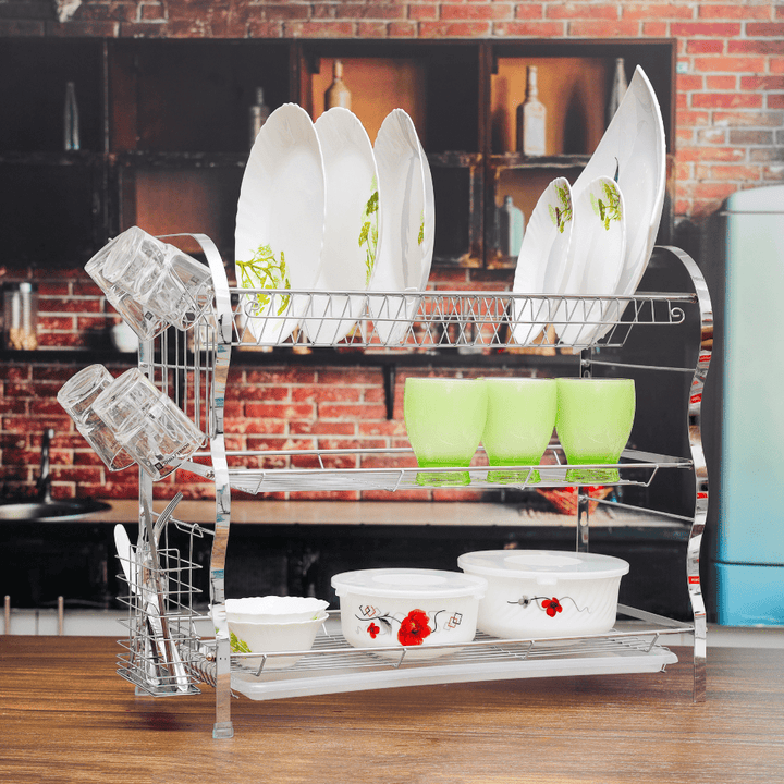 Wall Mount Dish Rack high - quality kitchen organizer 3 Layers - Souk Al RasAccessories