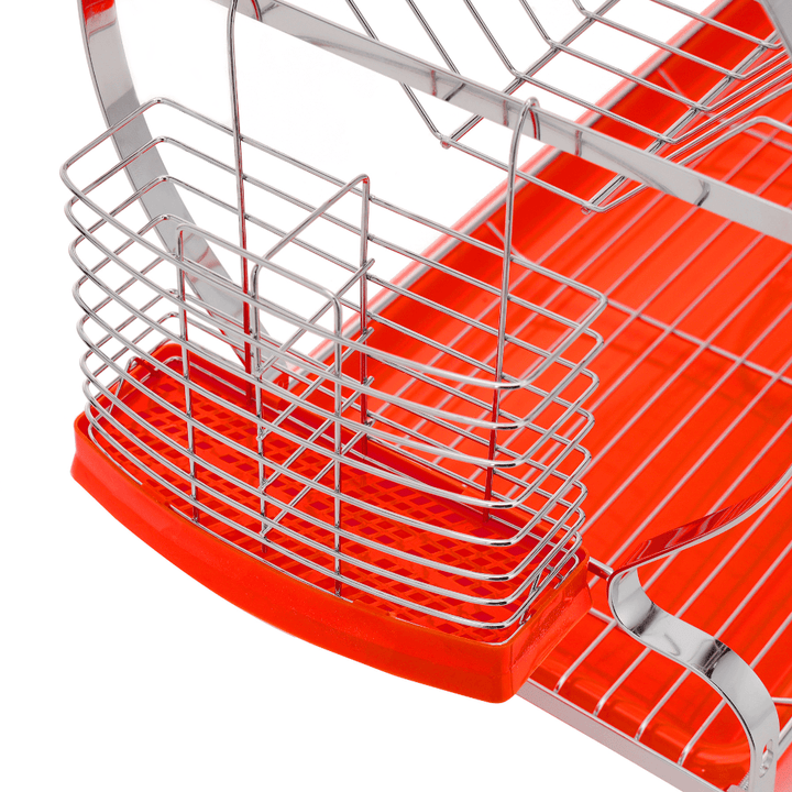 Wall Mount Dish Rack, Stainless Steel Dish Drainer 2Layer - Souk Al RasKitchen Accessories