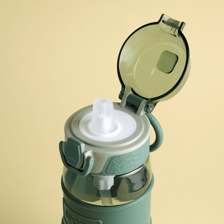 Water Bottle, BPA - Free Plastic Bottle with One - Press Open Lid, Leak - proof 550ml - Souk Al RasWater Bottles