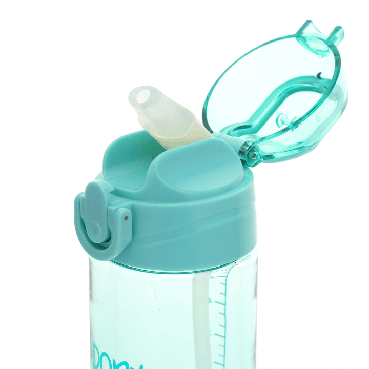 Water Bottle, BPA - Free Plastic Bottle with One - Press Open Lid, Leak - proof 600ml, BLUE - Souk Al RasWater Bottles