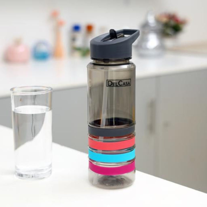 Water Bottle with Portable Cap - Safe for Travel and Lead - Free 650ML - Souk Al RasDrinkware