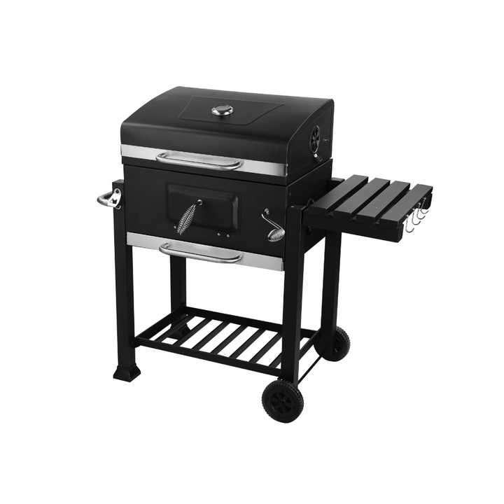 Wheeled Barbecue Stand with Grill, Iron Construction & Easy Transport - Souk Al RasCookware