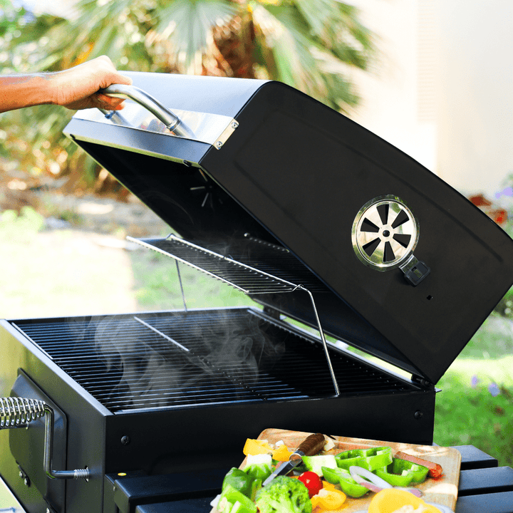 Wheeled Barbecue Stand with Grill, Iron Construction & Easy Transport - Souk Al RasCookware